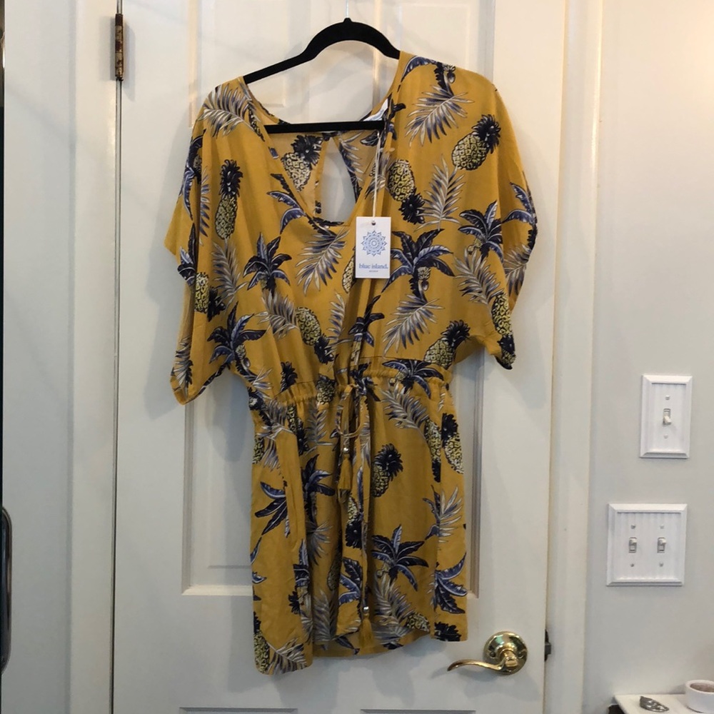 Blue island dress or coverup size small brand new